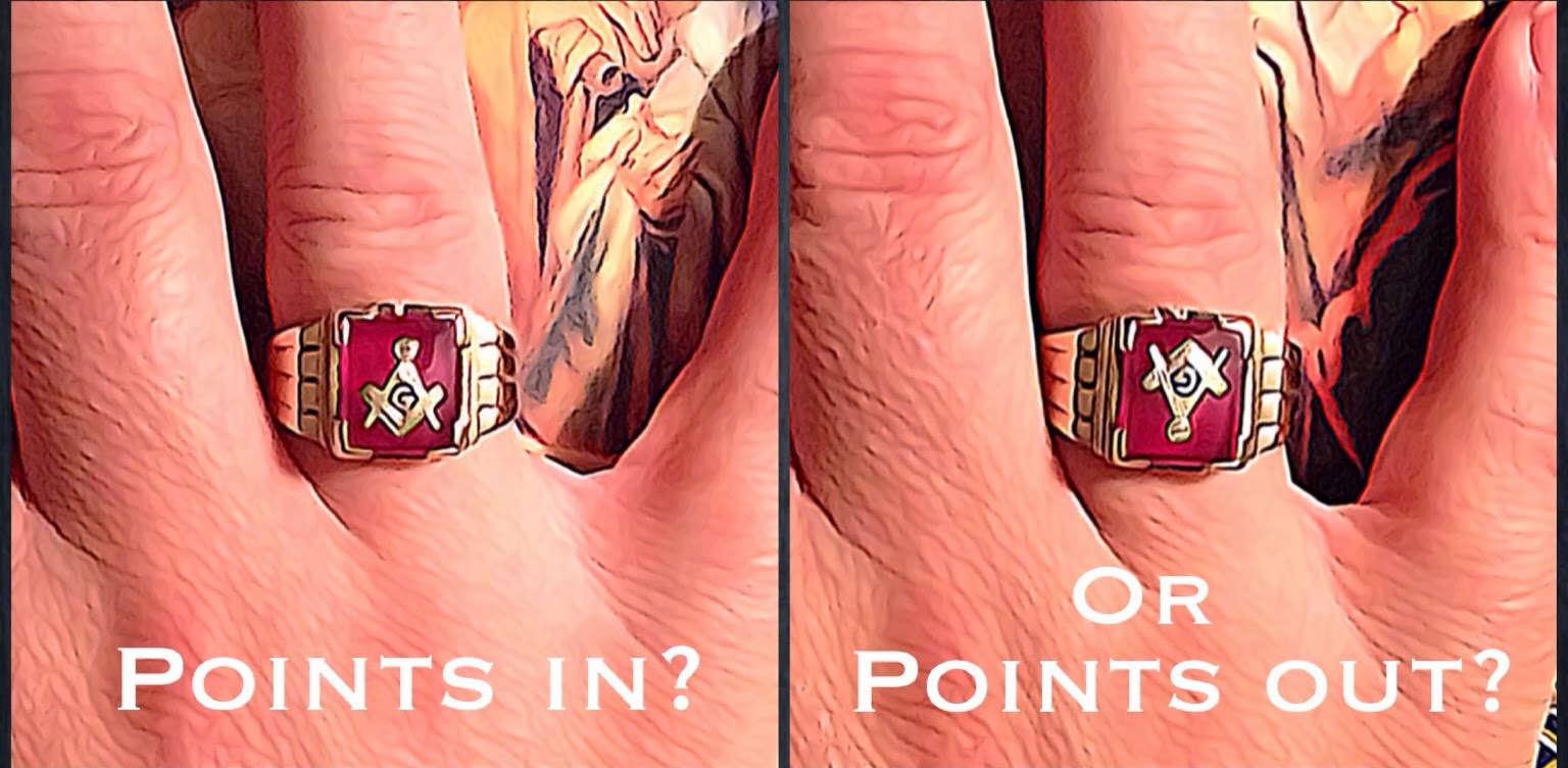 The Midnight Freemasons: Masonic Rings: Points In Or Points Out?